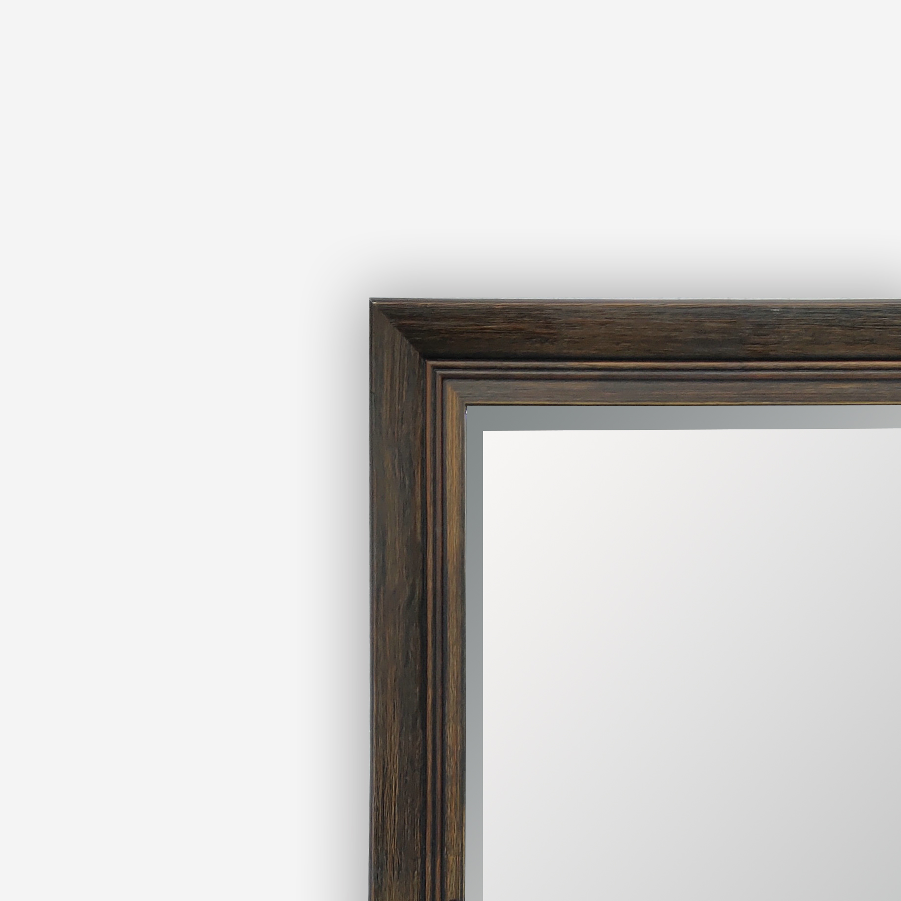 wood and mirror wall decor